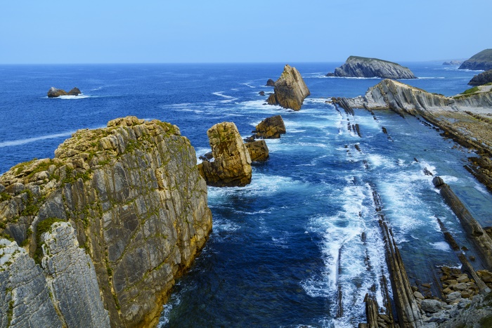 Rocky Coastline in Cantabria, Spain