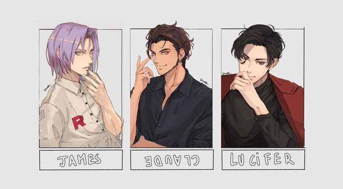 James, Claude, and Lucifer from Obey Me! Shall We Date?