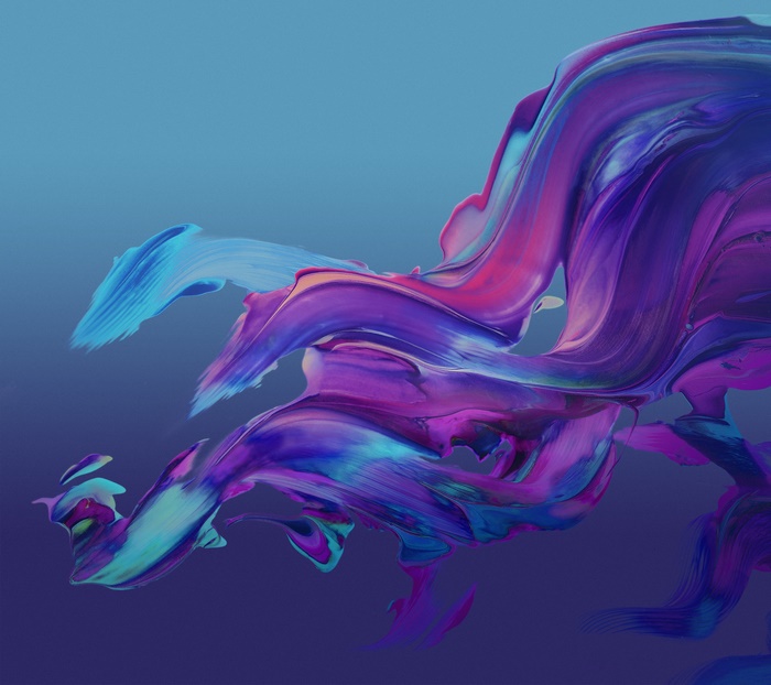 Abstract purple and blue paint strokes