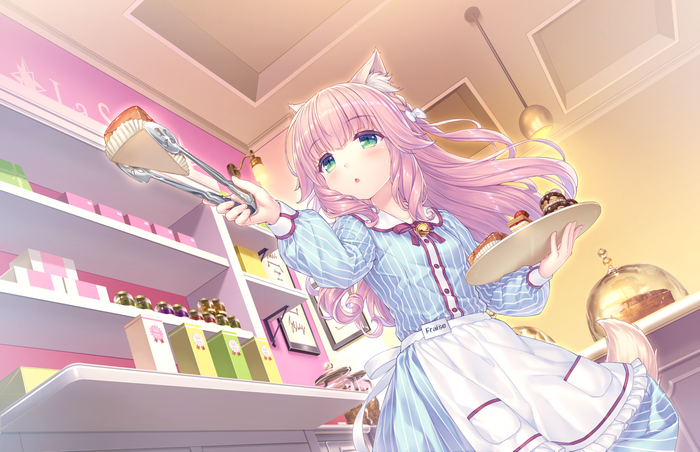 Fraise from NEKOPARA serving cake