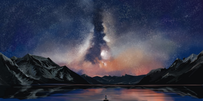 Violet Evergarden 4K Night Sky Art