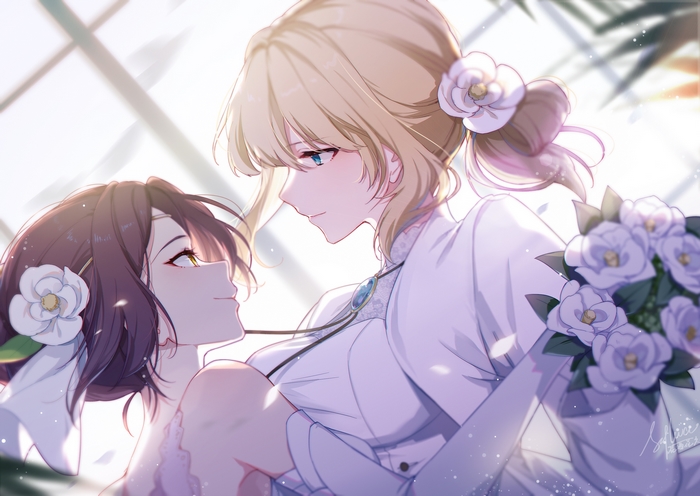 Violet Evergarden and Iris Cannary from Violet Evergarden