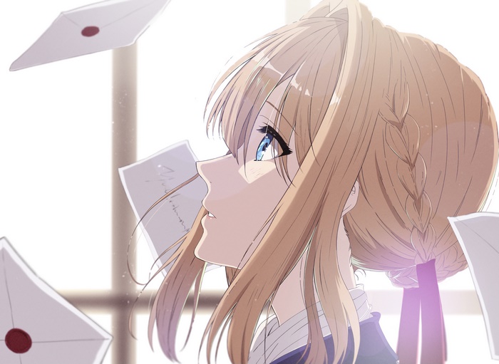 Violet Evergarden with letters