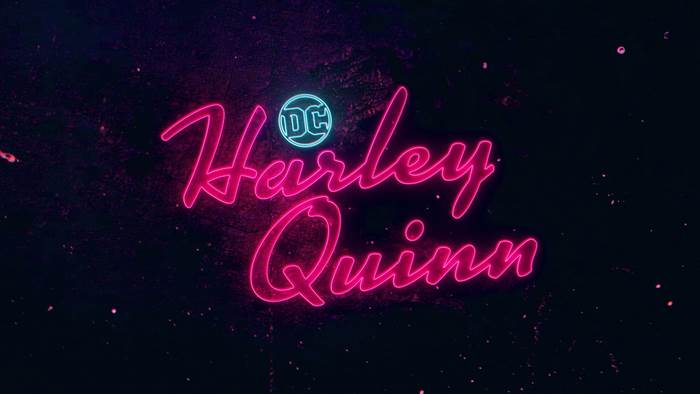 Harley Quinn DC Neon Logo Art