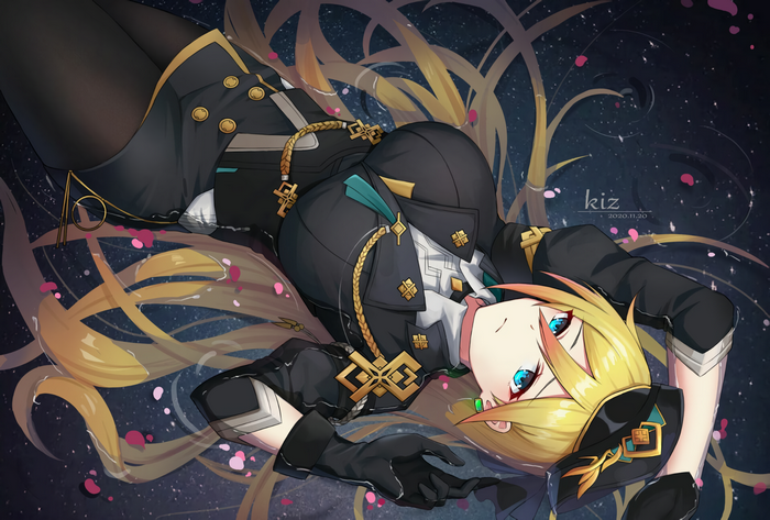 Durandal from Honkai Impact 3rd lying down