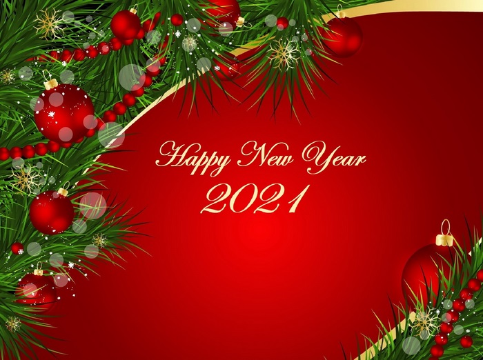 Happy New Year 2021 Christmas Ornaments