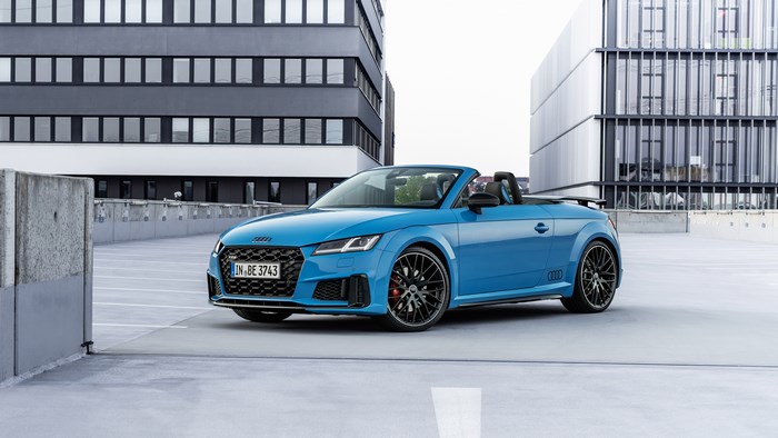 Blue Audi TTS Competition Plus Cabriolet Sport Car