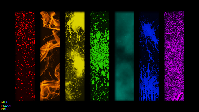 Abstract Colorful Levels Collage