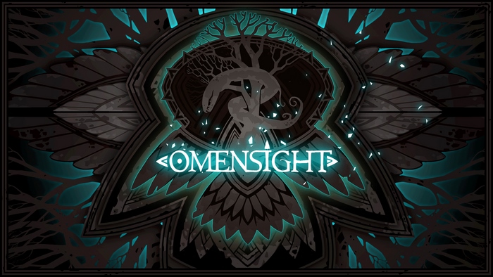 Omensight game title with tree and snake logo