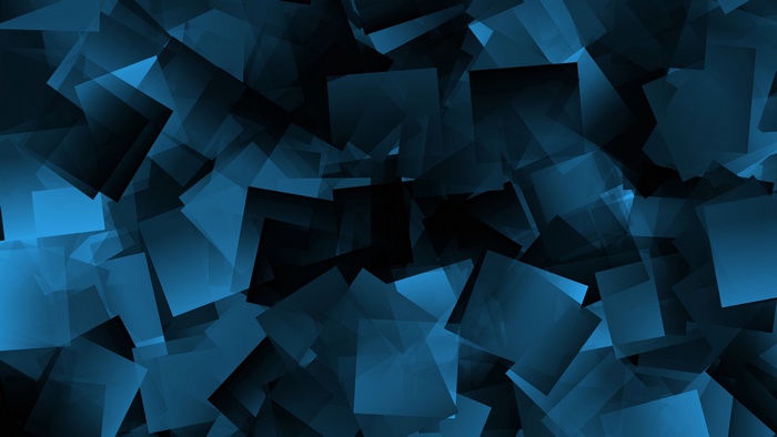 Abstract Blue Cubes 4K