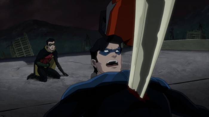 Nightwing and Robin from Justice League Dark: Apokolips War