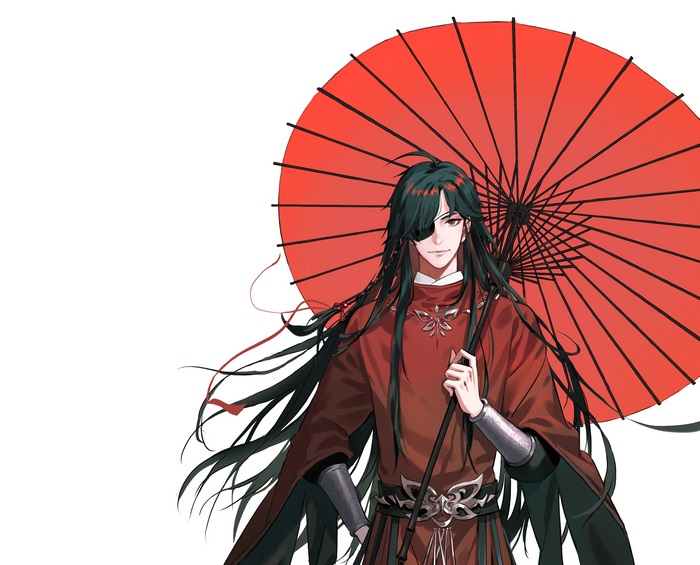 Xie Lian from Tian Guan Ci Fu holding an umbrella