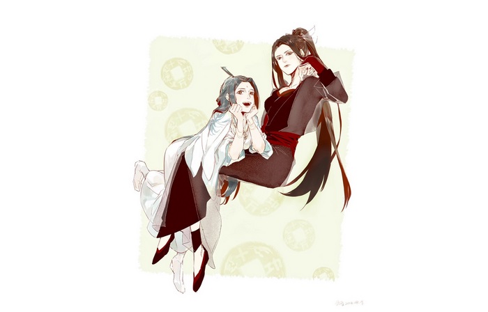 Two characters from Tian Guan Ci Fu