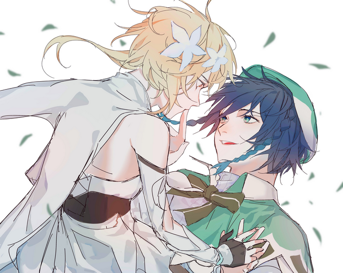 Lumine and Venti from Genshin Impact 4K
