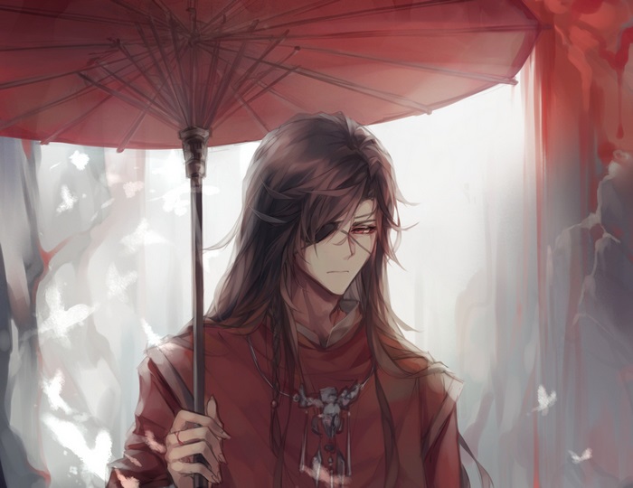 Xie Lian from Tian Guan Ci Fu holding an umbrella