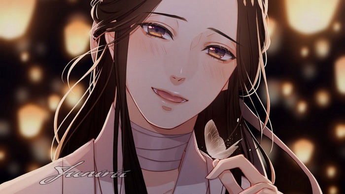 Xie Lian from Tian Guan Ci Fu with a butterfly