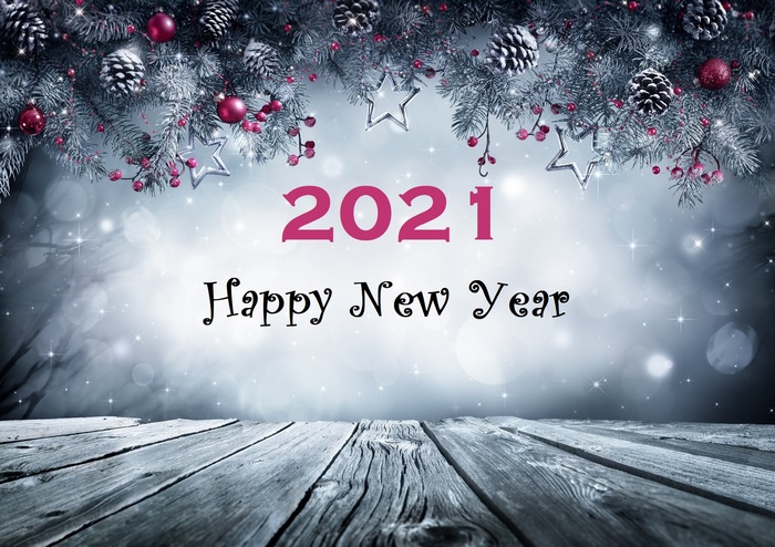 Happy New Year 2021 Christmas Decorations