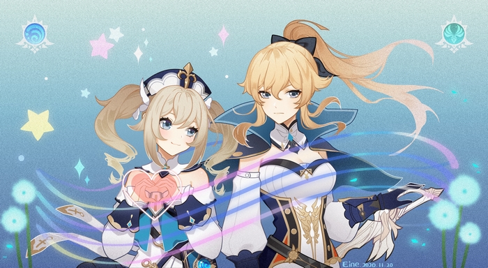 Barbara and Jean from Genshin Impact