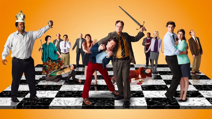 The Office (US) characters on a chessboard