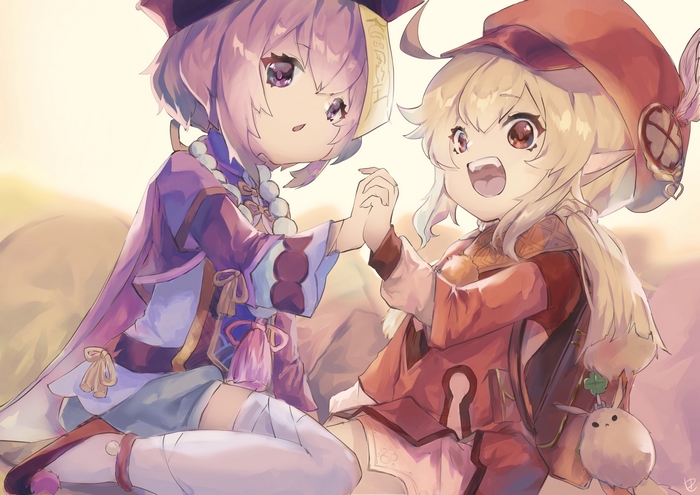 Qiqi and Klee from Genshin Impact 4K