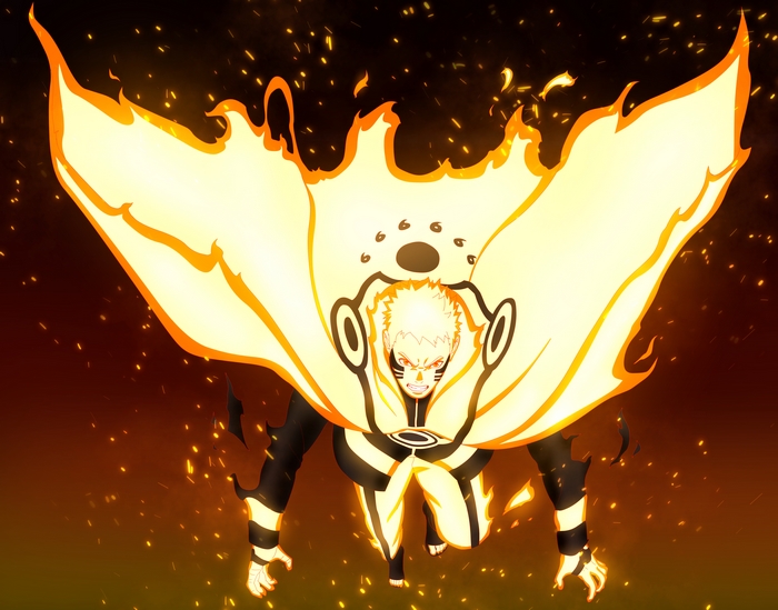Naruto Uzumaki in Kurama's Chakra Mode 4K