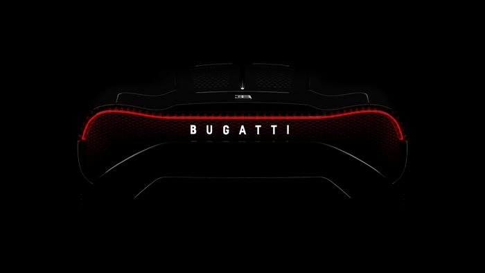 Bugatti Rear View with Red LED Light