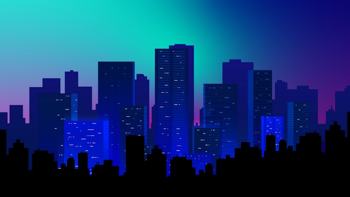 Artistic City 4K Minimalist Skyscraper Building