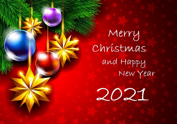 Merry Christmas and Happy New Year 2021 ornaments