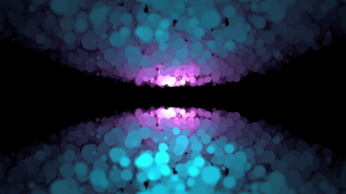 Abstract Orb Flow with Pink and Blue Lights