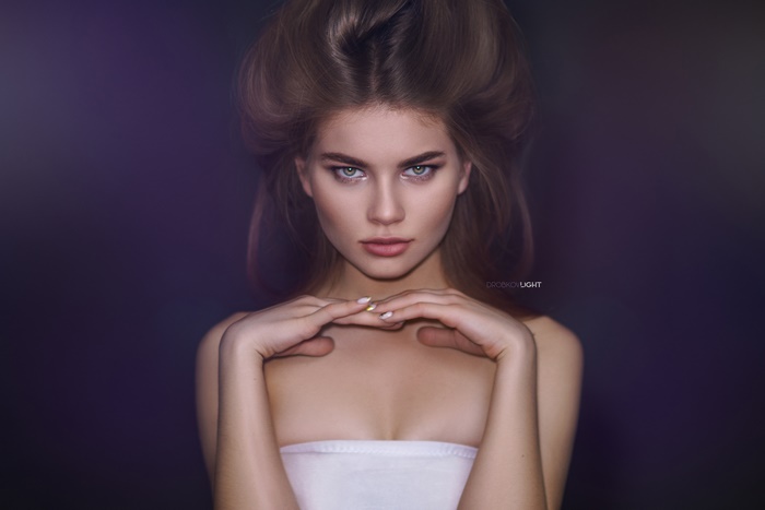 Portrait of Model Yulia Andronova with Elegant Hair