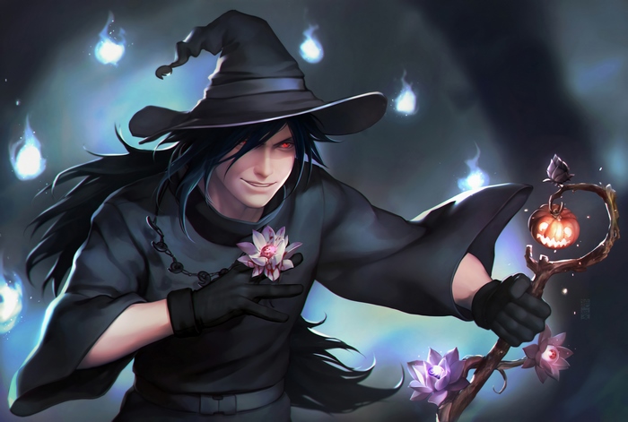 Madara Uchiha from Naruto in witch costume 4K