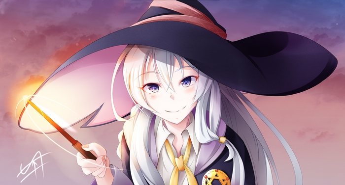 Elaina from The Journey of Elaina holding a magic wand