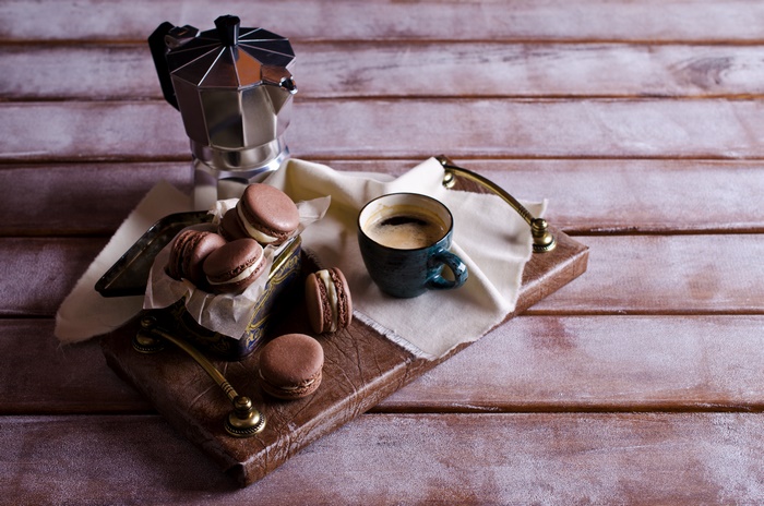Still Life with Macarons and Coffee 4K