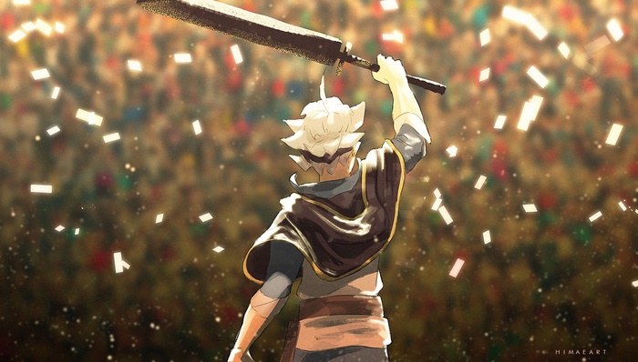 Asta from Black Clover holding a sword