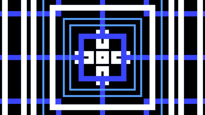 Geometric pattern of squares and stripes
