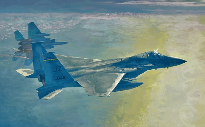 McDonnell Douglas F-15 Eagle fighter jets in flight