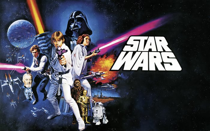 Star Wars: A New Hope Poster with Main Characters