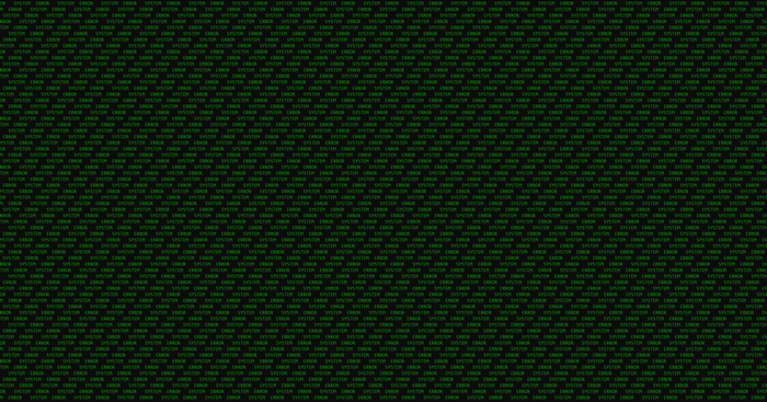 System Error text pattern