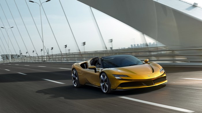 Ferrari SF90 Spider 4K on a bridge