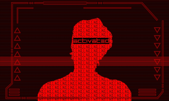 Ruiner-inspired artwork with activated text