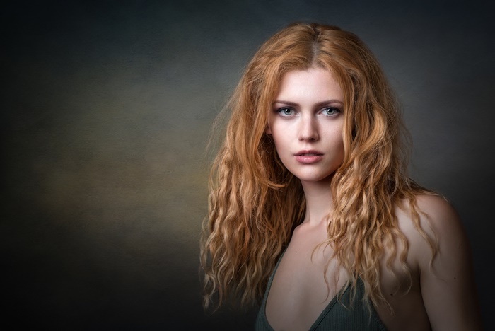 Redhead woman portrait