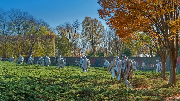 Korean War Veterans Memorial in Washington, USA
