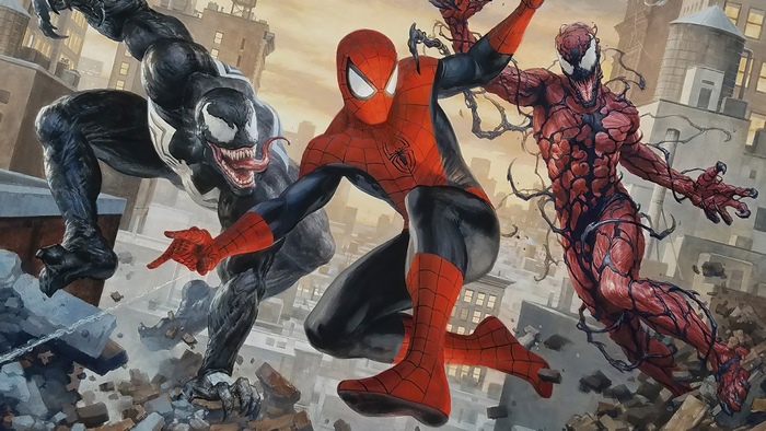 Spider-Man, Venom, and Carnage in 4K