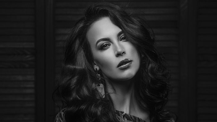 Black and White Portrait of a Woman