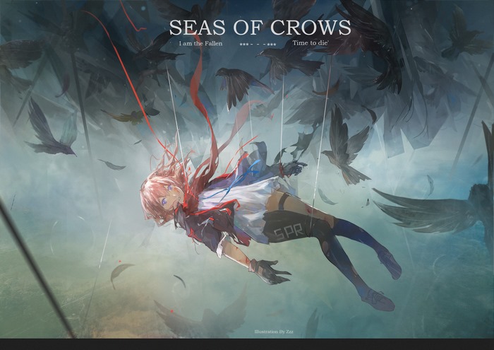 AR15 from Girls Frontline falling with crows