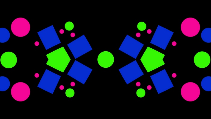 Abstract geometric shapes with circles and squares