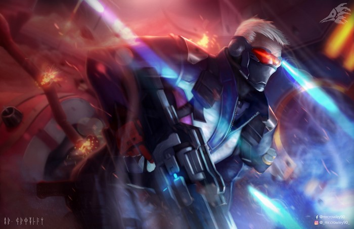 Soldier: 76 from Overwatch in action