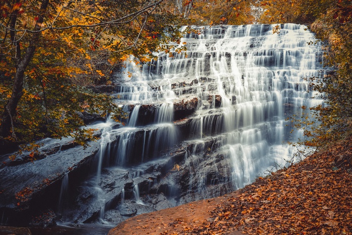Waterfall in Fall Foliage