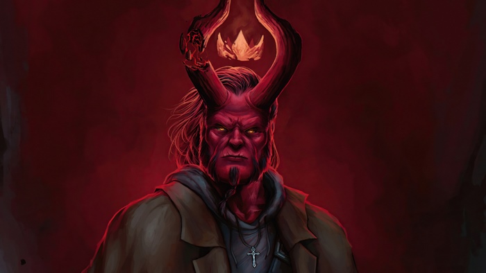 Hellboy with Crown and Horns