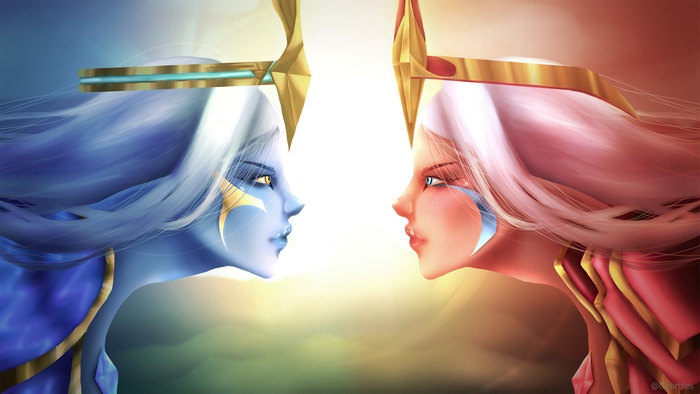 Leona and Diana from League of Legends 4K